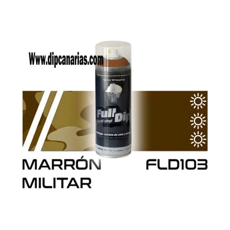 Vinilo Líquido Marron Militar 400 ml. Spray