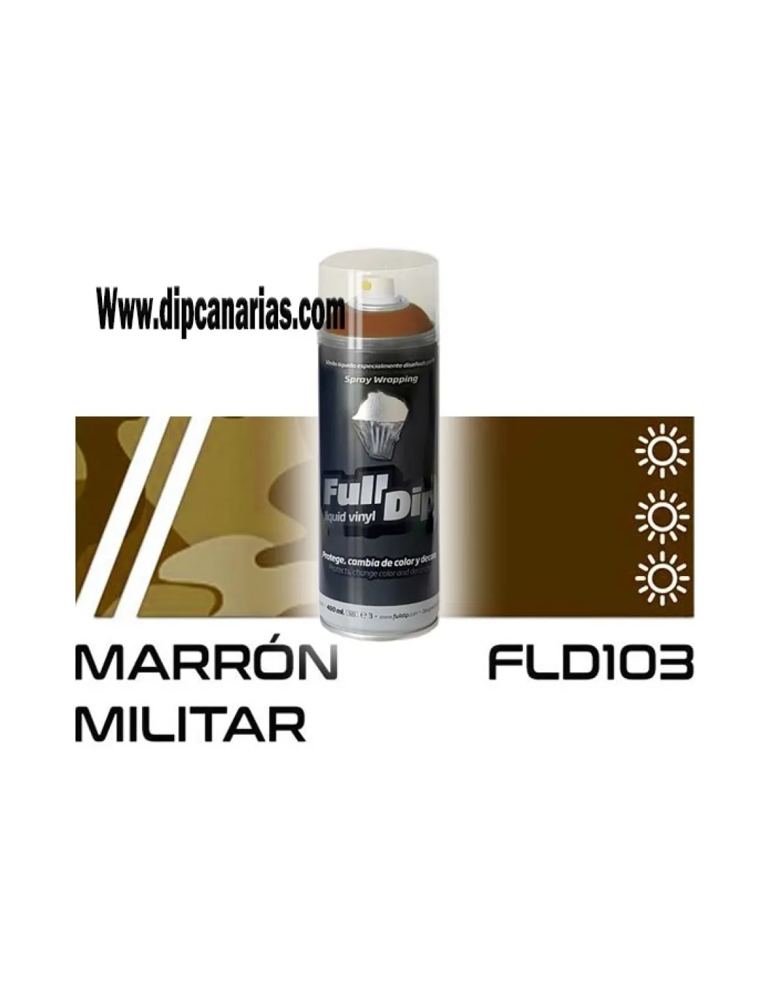 Vinilo Líquido Marron Militar 400 ml. Spray