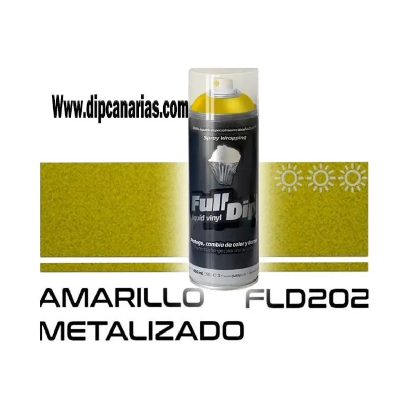 Vinilo Líquido Amarillo Metalizado 400 ml. Spray