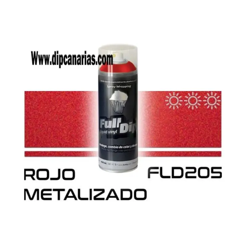Vinilo Líquido Rojo Metalizado 400 ml. Spray