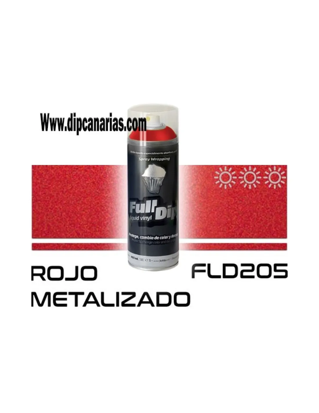 Vinilo Líquido Rojo Metalizado 400 ml. Spray