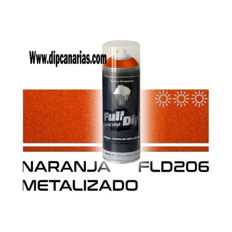 Vinilo Líquido Naranja Metalizado 400 ml. Spray