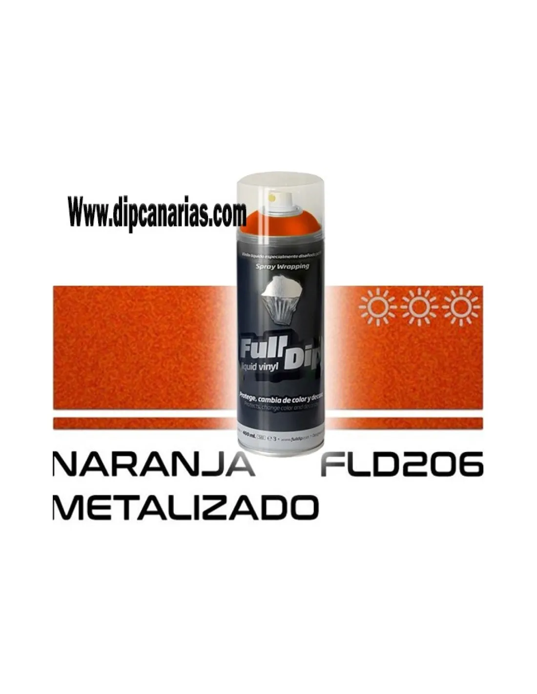 Vinilo Líquido Naranja Metalizado 400 ml. Spray
