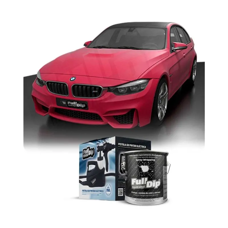 Kit Coche Micro Rosa Chicle Sólido Full Dip