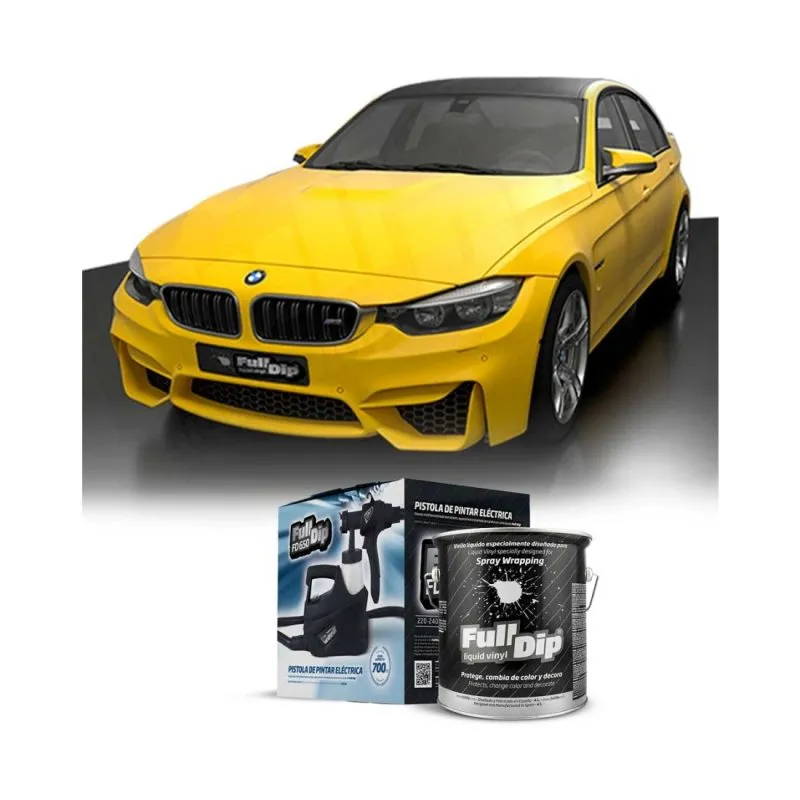 Kit Coche Micro Amarillo Sólido Full Dip
