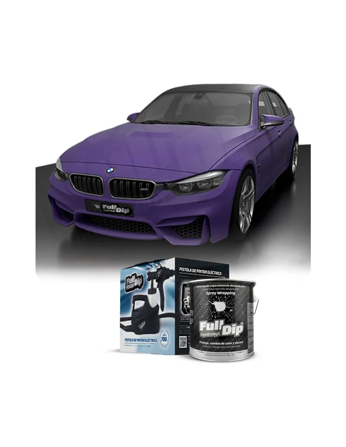 Kit Coche Micro Violeta Sólido Full Dip