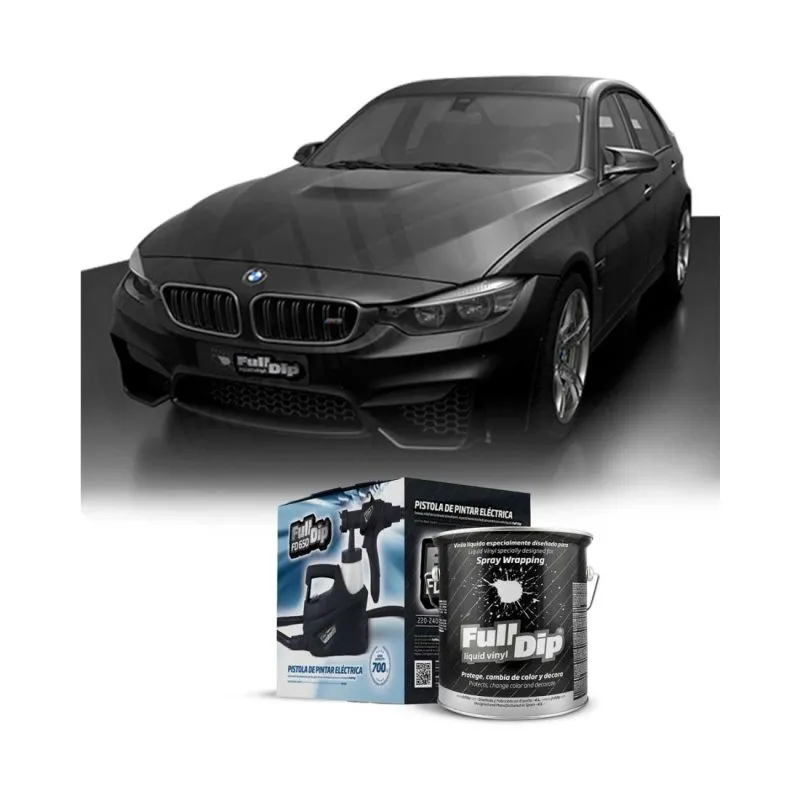 Kit Coche Micro Negro Metalizado Full Dip