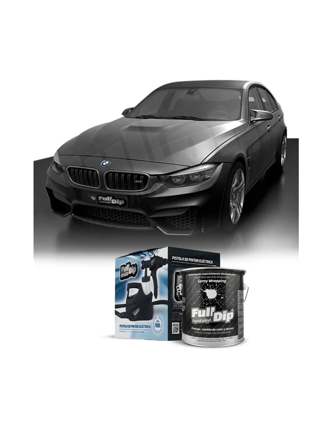 Kit Coche Micro Hyper Black Metalizado Full Dip