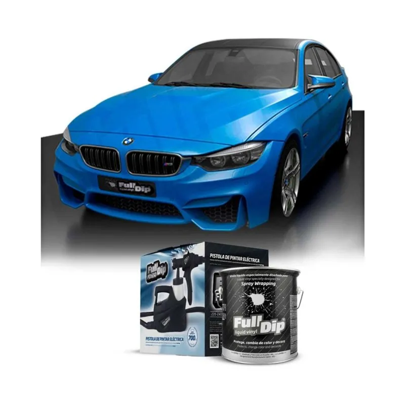 Kit Coche Micro Azul Metalizado Full Dip