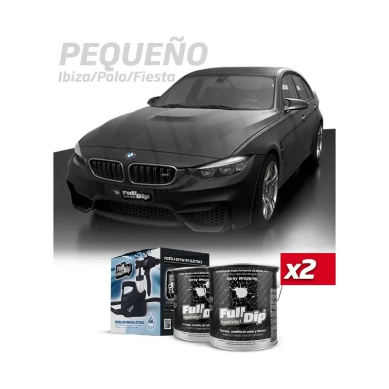 Kit Coche Pequeño Negro Sólido Full Dip