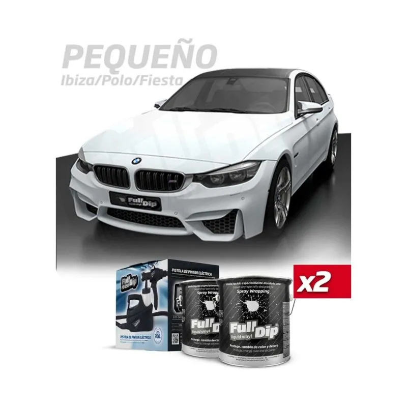 Kit Coche Pequeño Blanco Sólido Full Dip