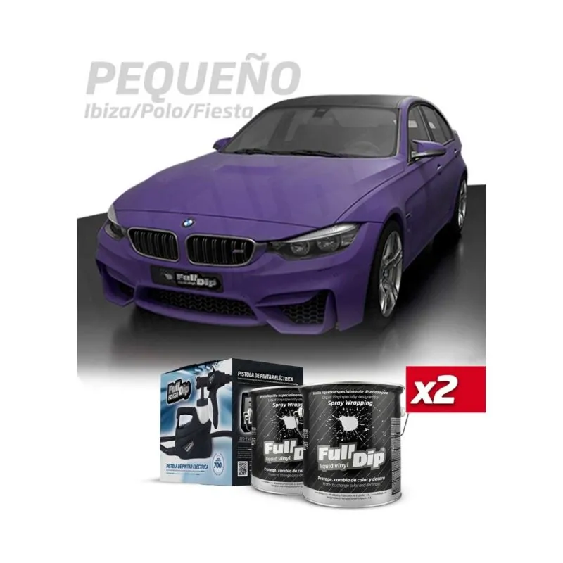 Kit Coche Pequeño Violeta Sólido Full Dip
