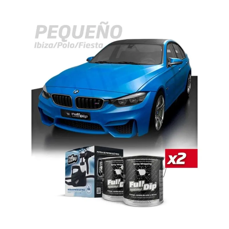 Kit Coche Pequeño Azul Metalizado Full Dip