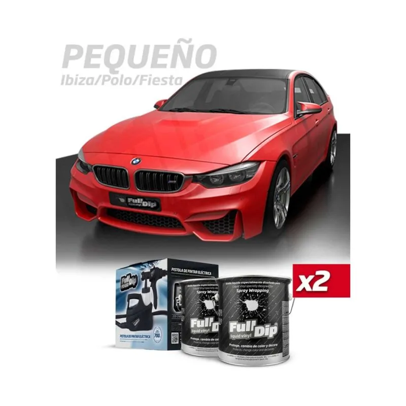 Kit Coche Pequeño Rojo Metalizado Full Dip