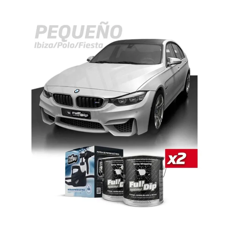 Kit Coche Pequeño Hyper Plata Metalizada Full Dip