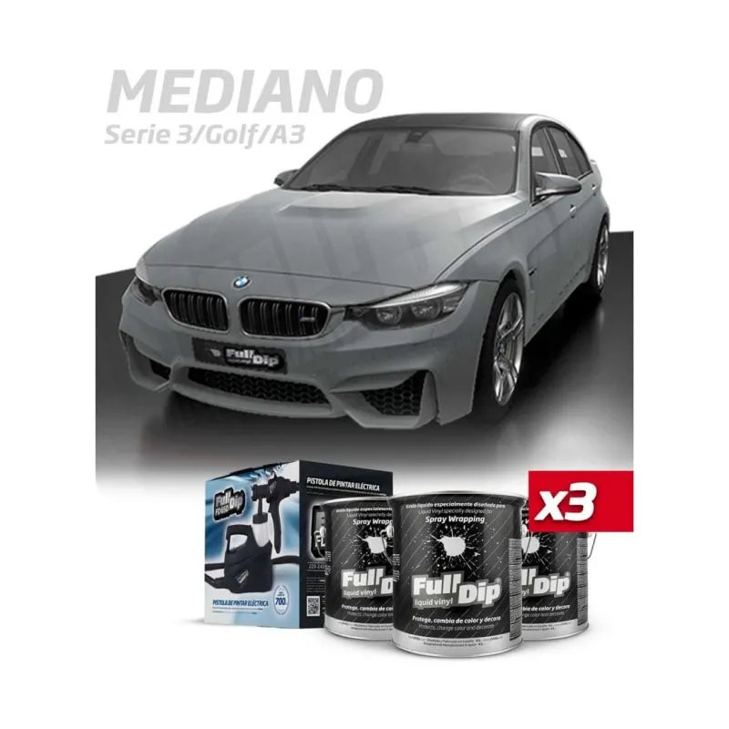 Kit Coche Mediano Nardo Grey Sólido Full Dip