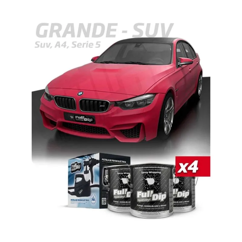 Kit Coche Grande Rosa Chicle Sólido Full Dip