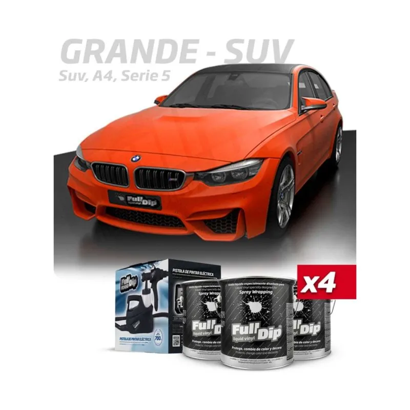 Kit Coche Grande Naranja Sólido Full Dip