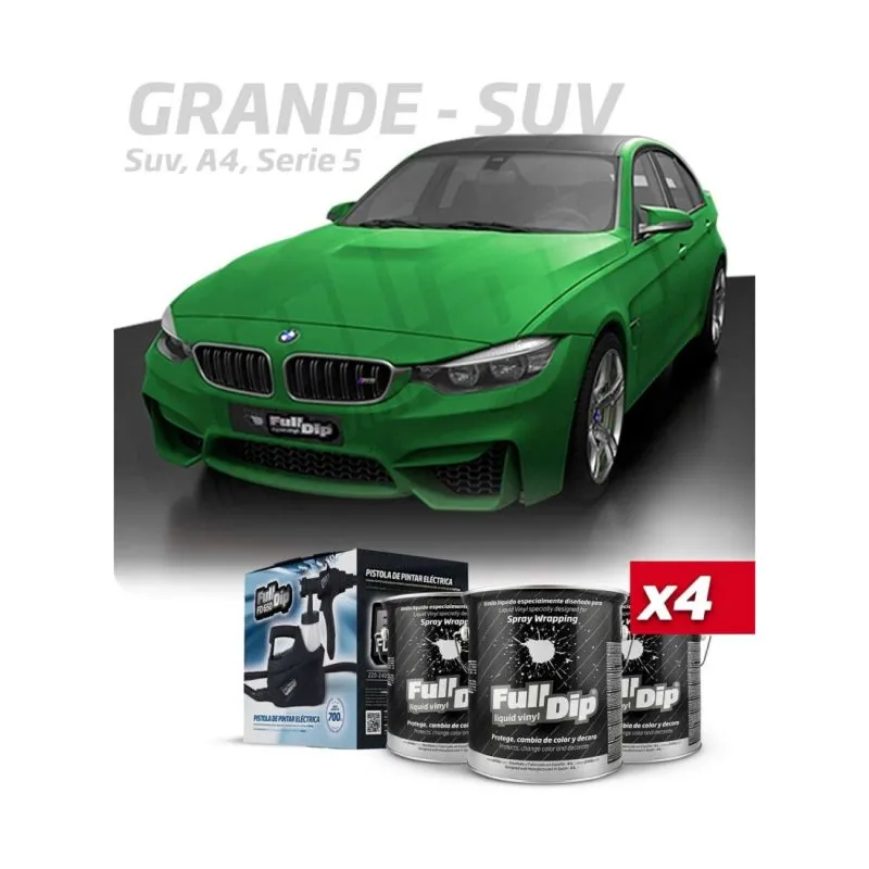 Kit Coche Grande Verde Lima Sólido Full Dip