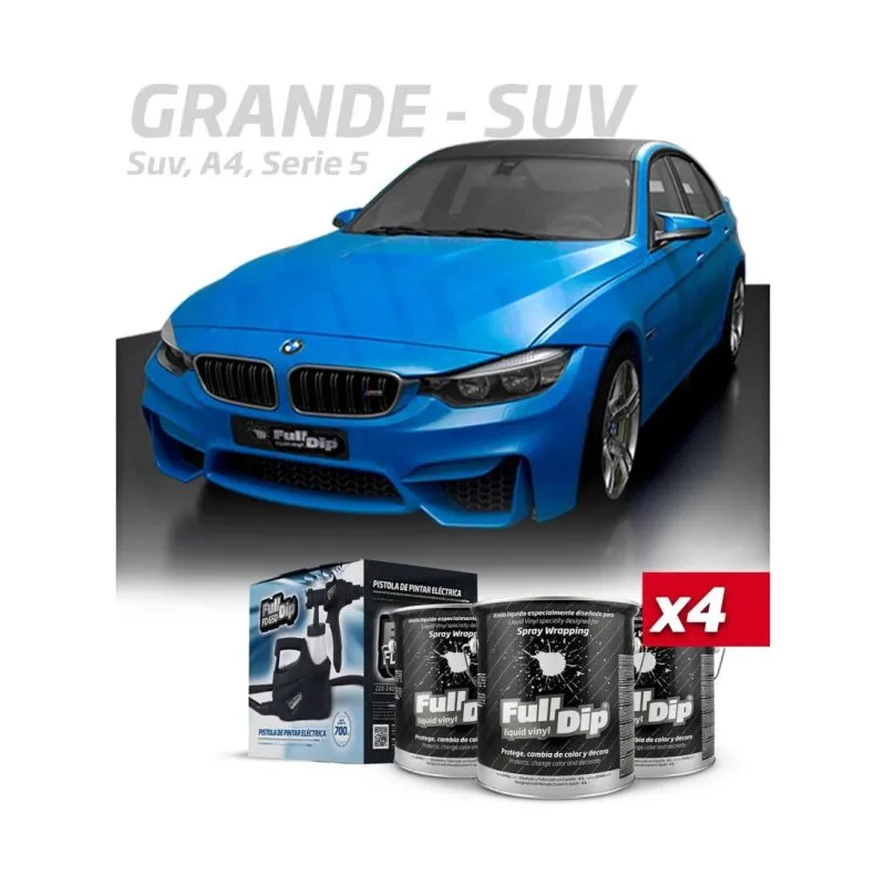 Kit Coche Grande Azul Metalizado Full Dip