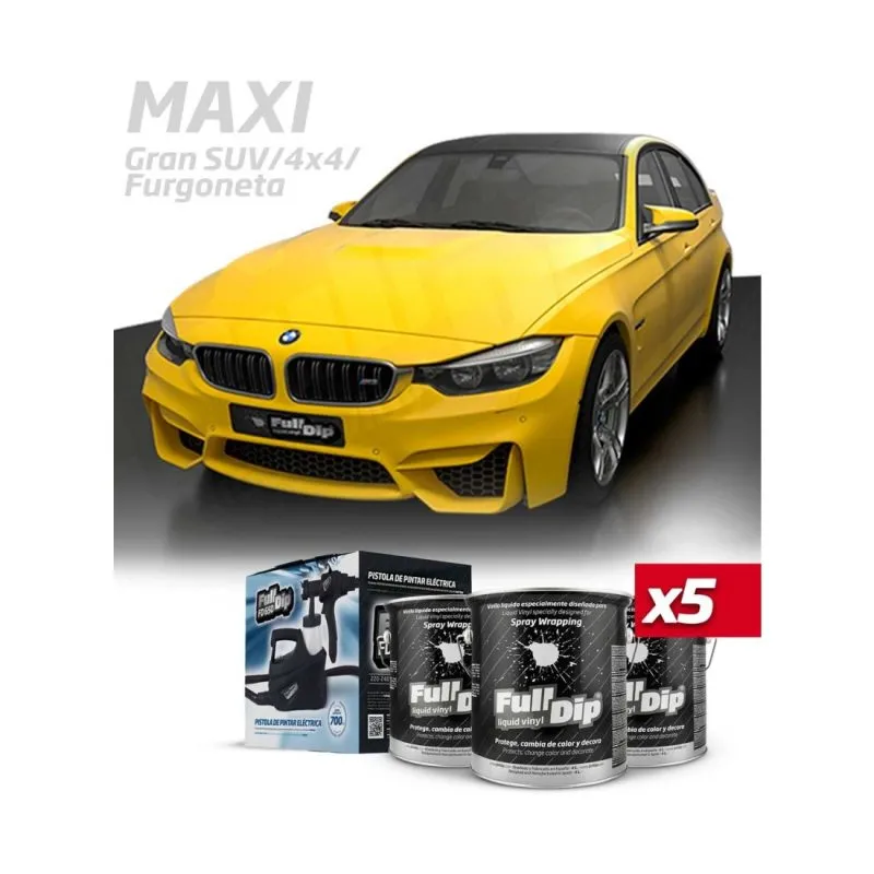 Kit Coche Maxi Amarillo Sólido Full Dip