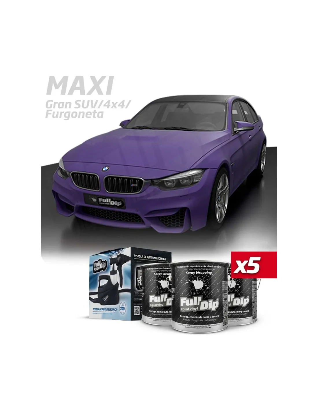 Kit Coche Maxi Violeta Sólido Full Dip