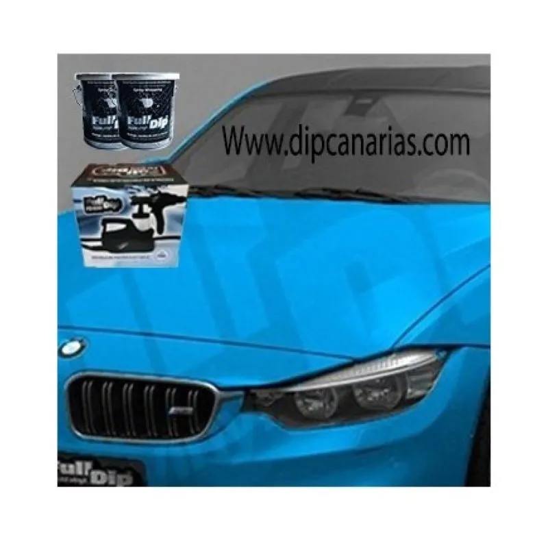 Kit Coche Pequeño Azul Claro Sólido