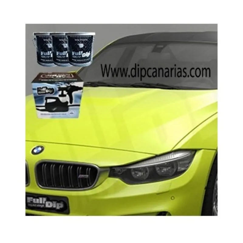 Kit Coche Mediano Amarillo Flúor