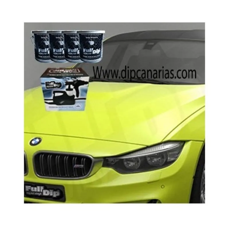 Kit Coche Grande Amarillo Flúor