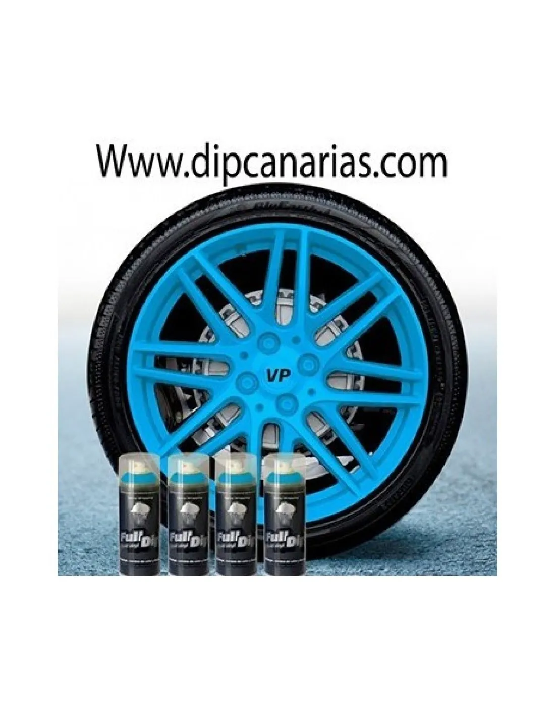 Kit llantas de 16 a 19" Azul Luminoso Sólido