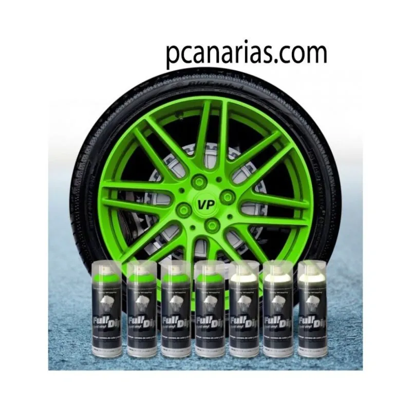 Kit llantas de 20" o más Verde Flúor