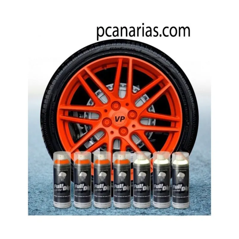 Kit llantas de 20" o más Naranja Flúor