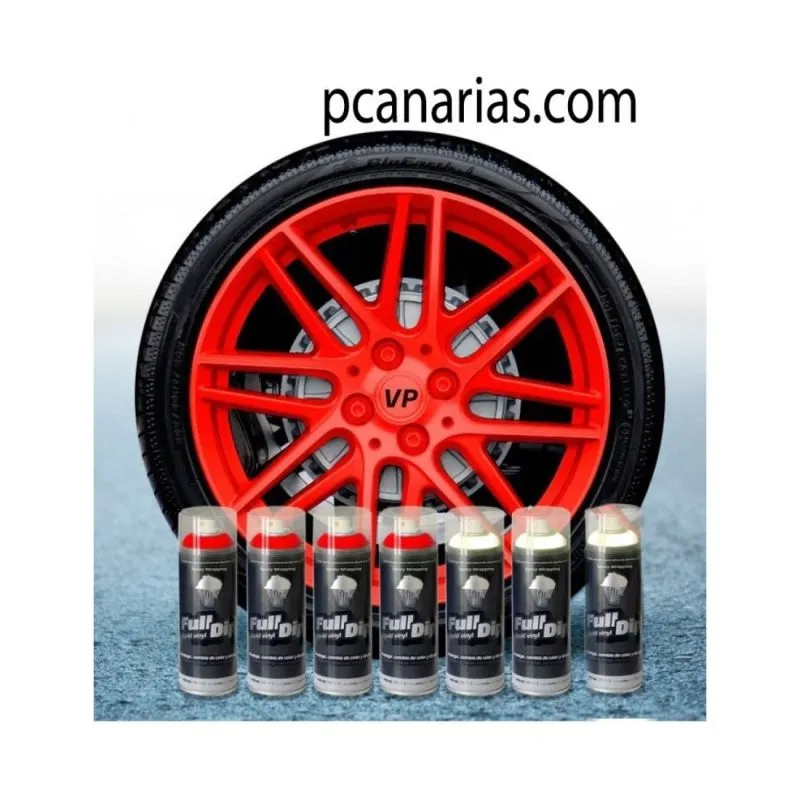 Kit llantas de 20" o más Rojo Flúor