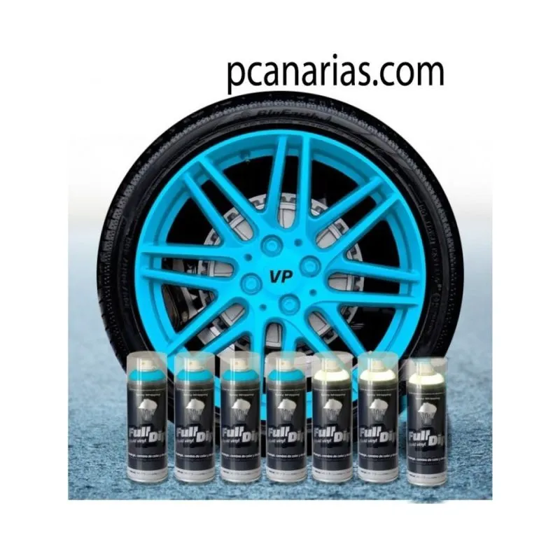 Kit llantas de 20" o más Azul Flúor