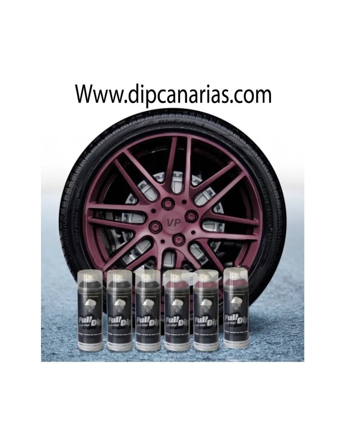 Kit llantas de 16 a 19" Rojo Diamante Candy