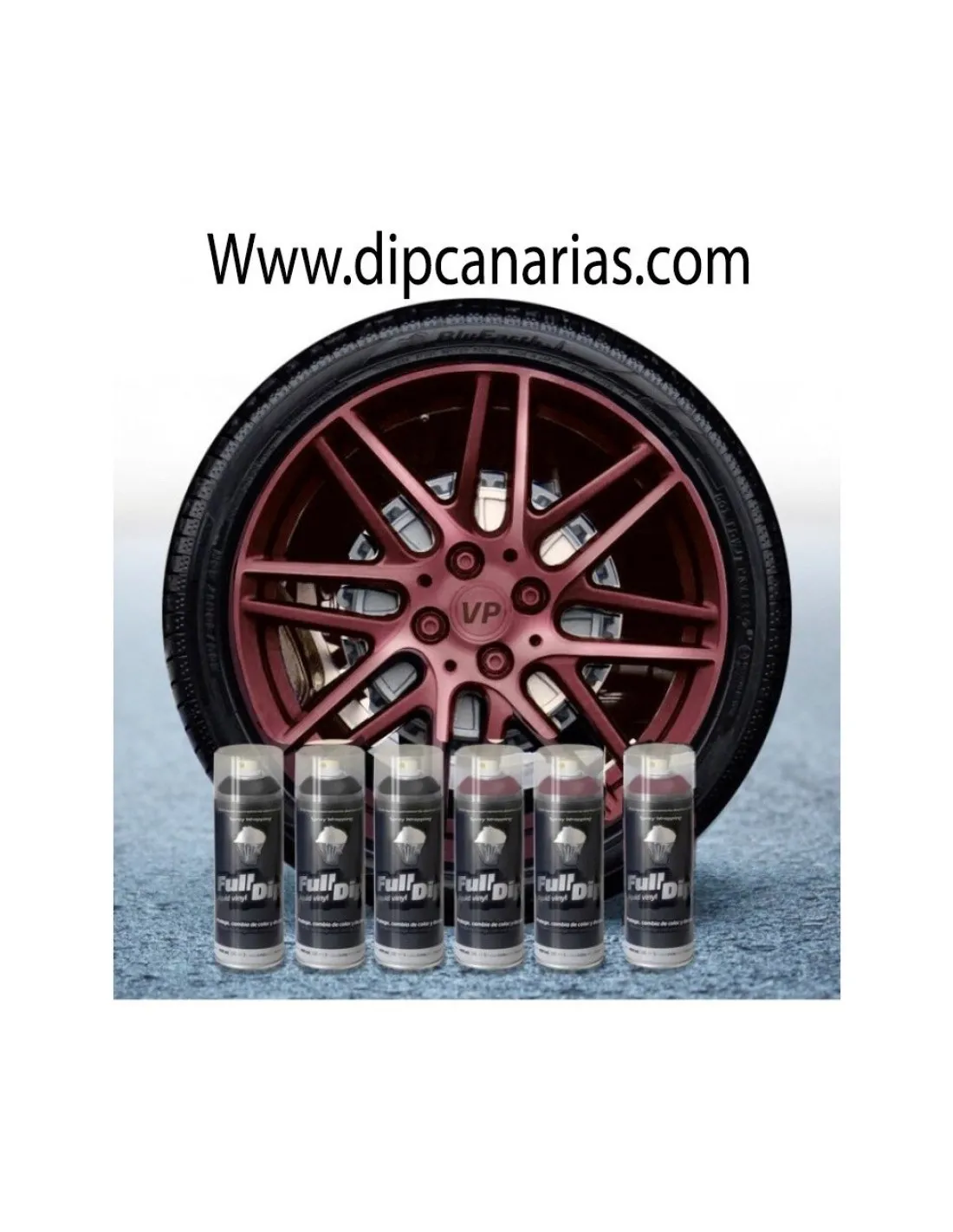 Kit llantas de 16 a 19" Rojo Vino Candy