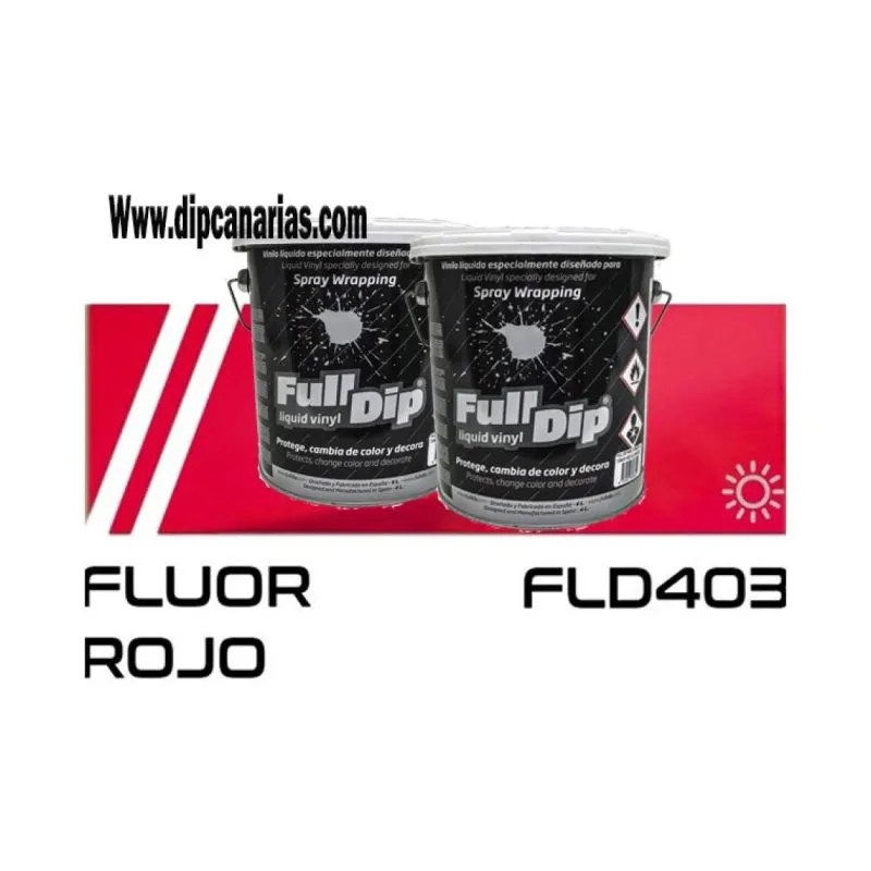 Pack Bote 4L Rojo Flúor + Blanco