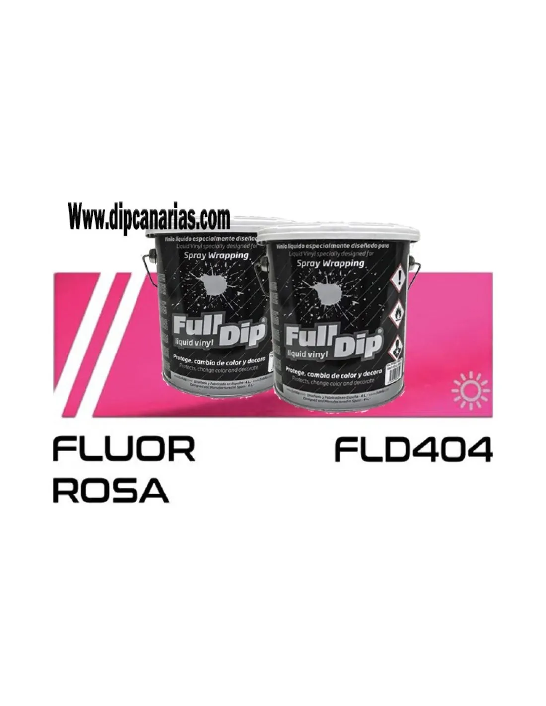 Pack Bote 4L Rosa Flúor + Blanco