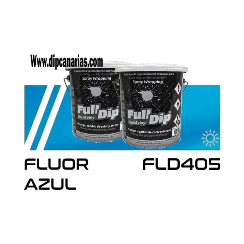 Pack Bote 4L Azul Flúor + Blanco