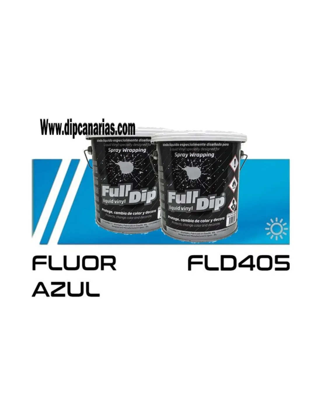 Pack Bote 4L Azul Flúor + Blanco