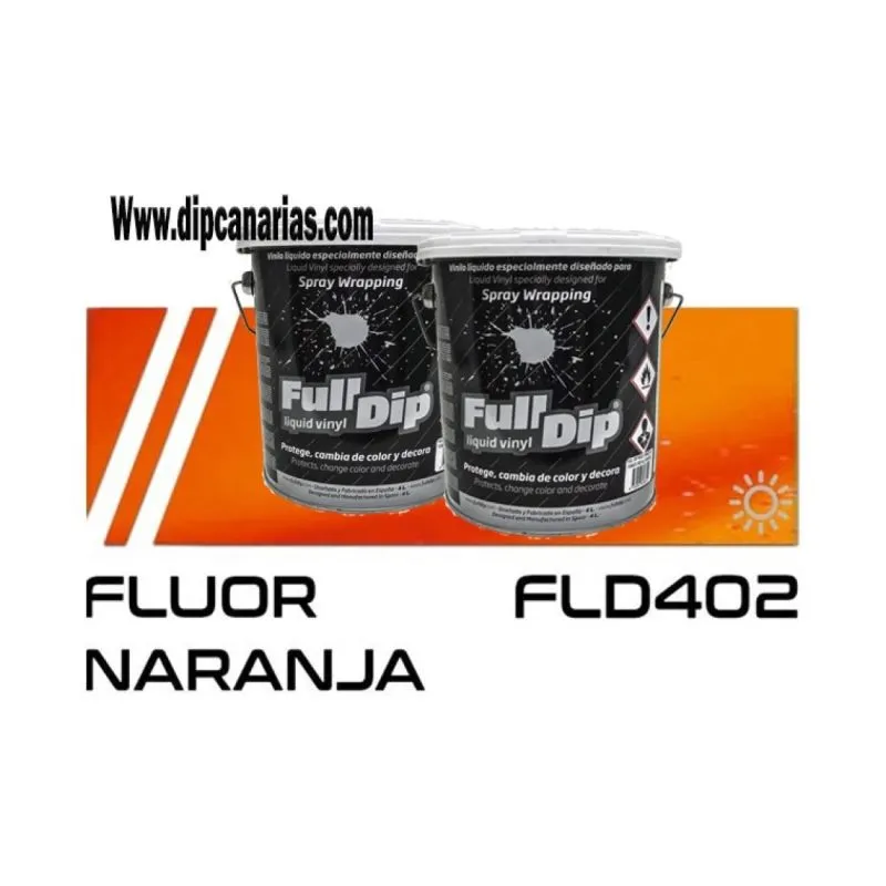 Pack Bote 4L Naranja Flúor + Blanco
