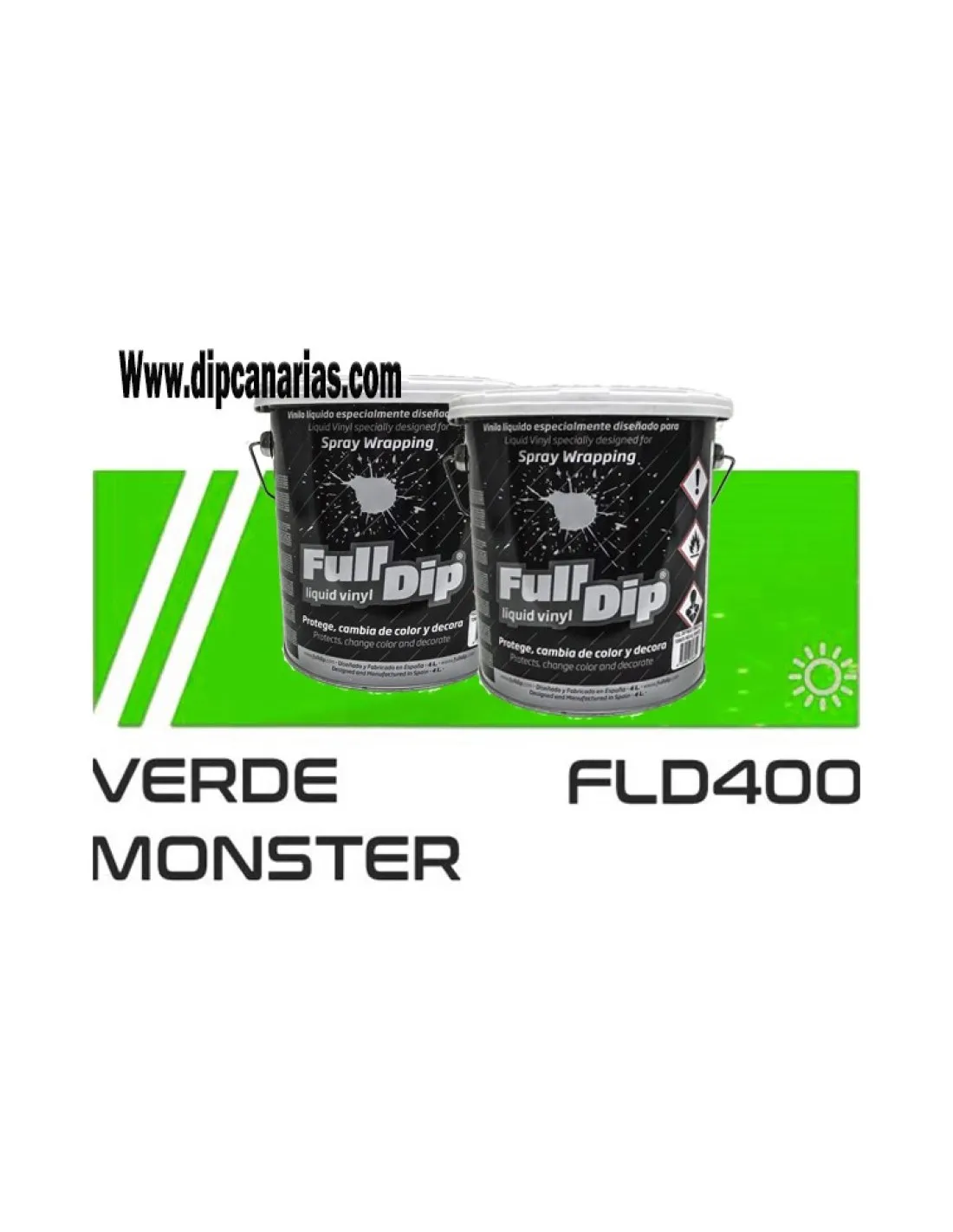 Pack Bote 4L Verde Flúor + Blanco