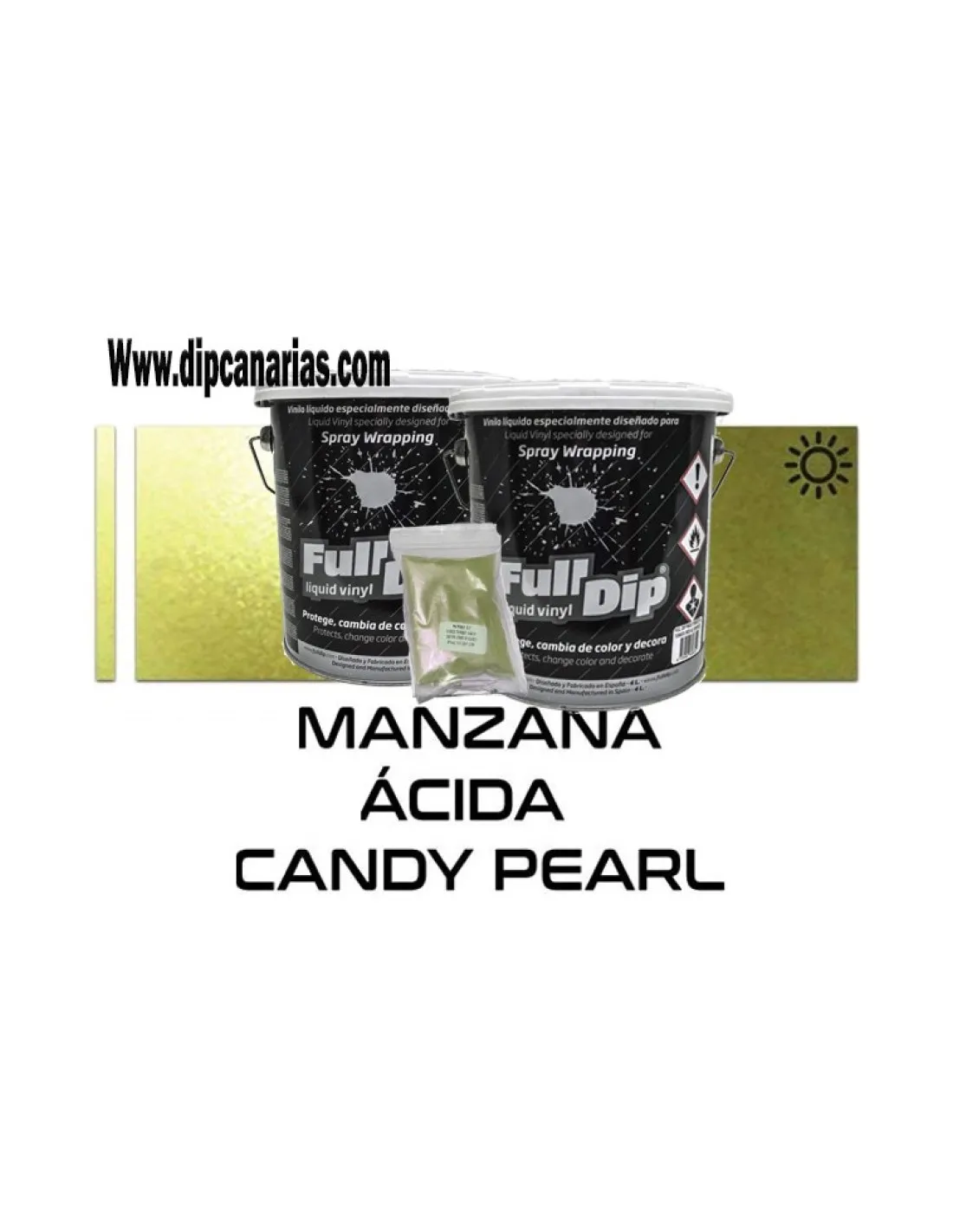 Pack Bote 4L Verde Manzana +Base Blanca