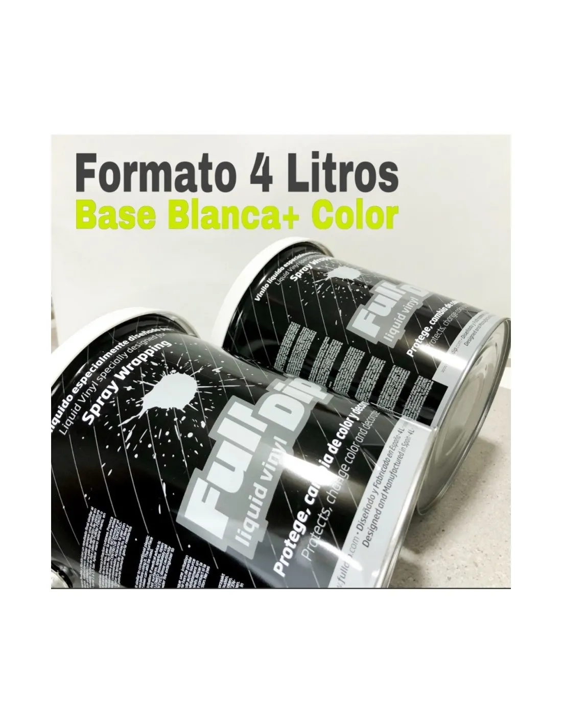 Pack Bote 4L Amarillo Flúor+ Blanco