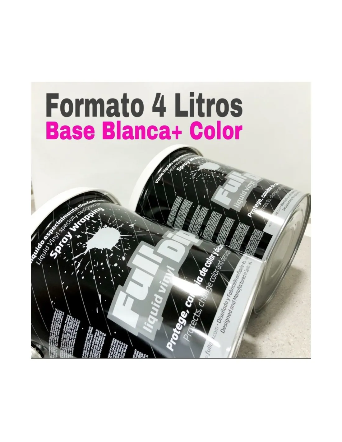 Pack Bote 4L Rosa Flúor + Blanco