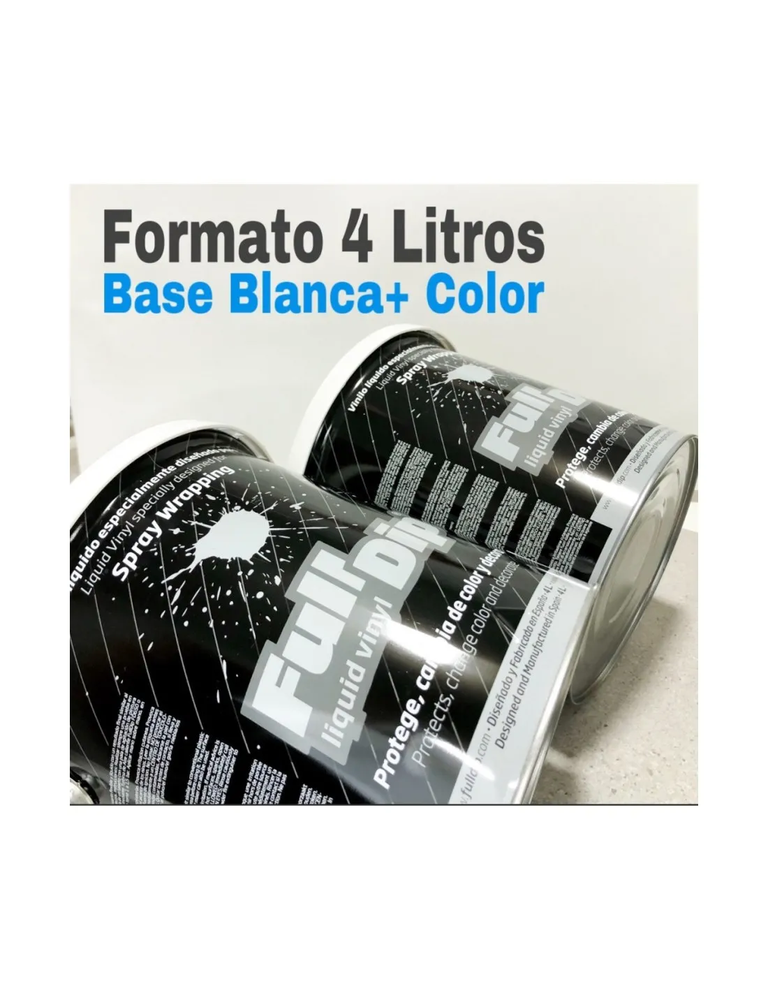 Pack Bote 4L Azul Flúor + Blanco