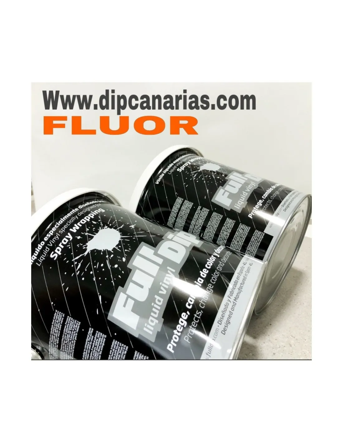 Pack Bote 4L Naranja Flúor + Blanco