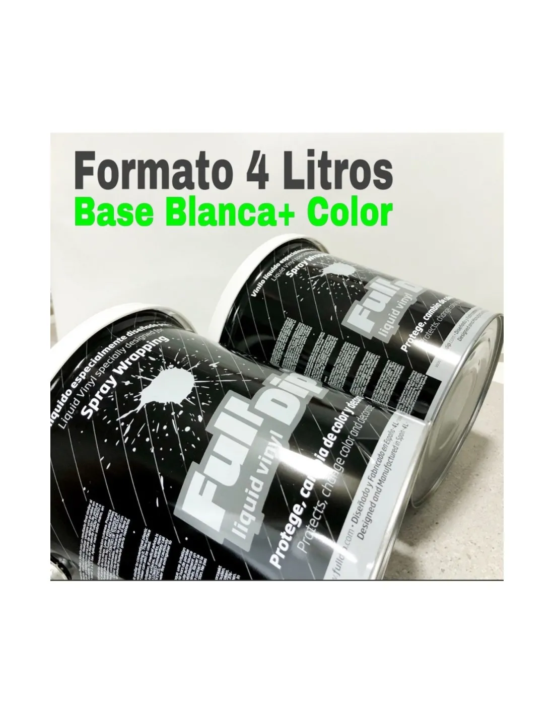 Pack Bote 4L Verde Flúor + Blanco