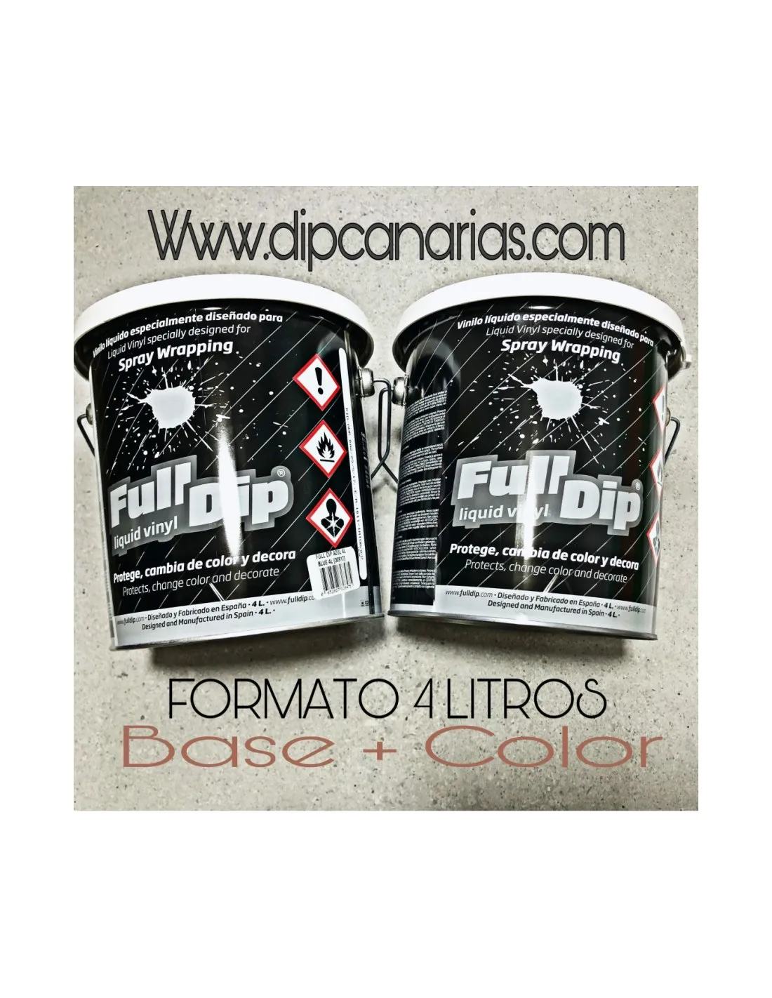 Pack Bote 4L Rojo Marte + Base Negra