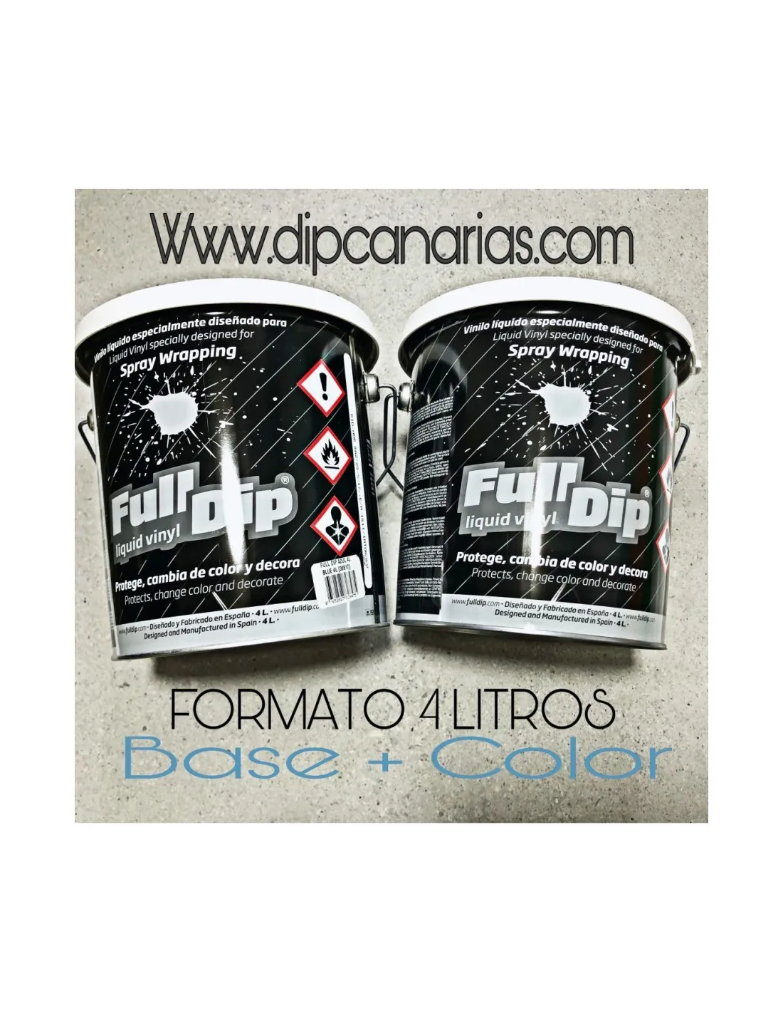 Pack Bote 4L Azul Dulce + Base Negra